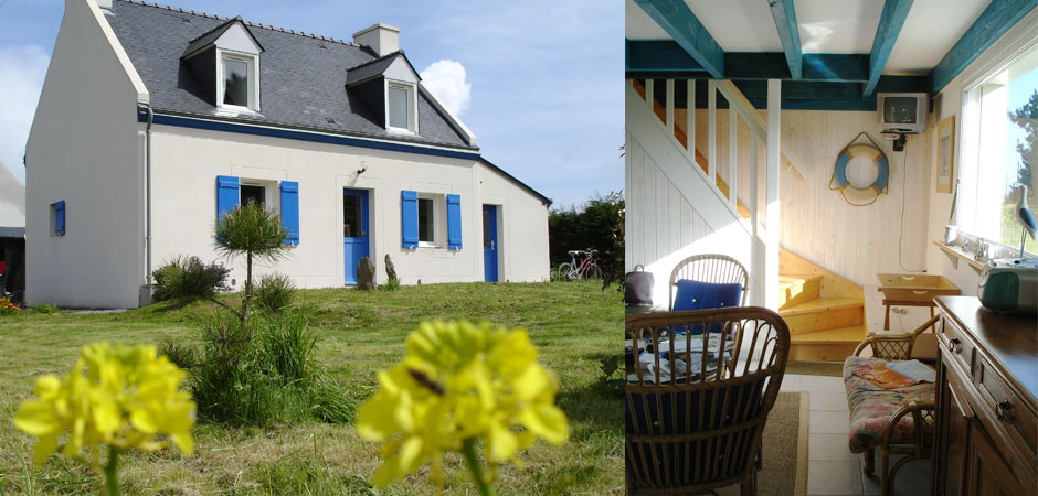 La maison vue du jardin et la montée d'escalier